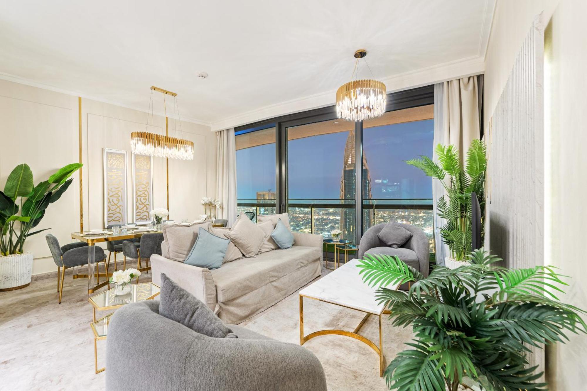 First Class 2Br With Full Dubai Skyline & Sea View Extérieur photo