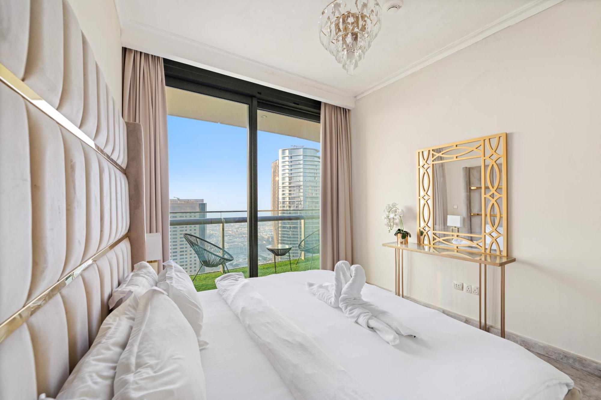 First Class 2Br With Full Dubai Skyline & Sea View Extérieur photo