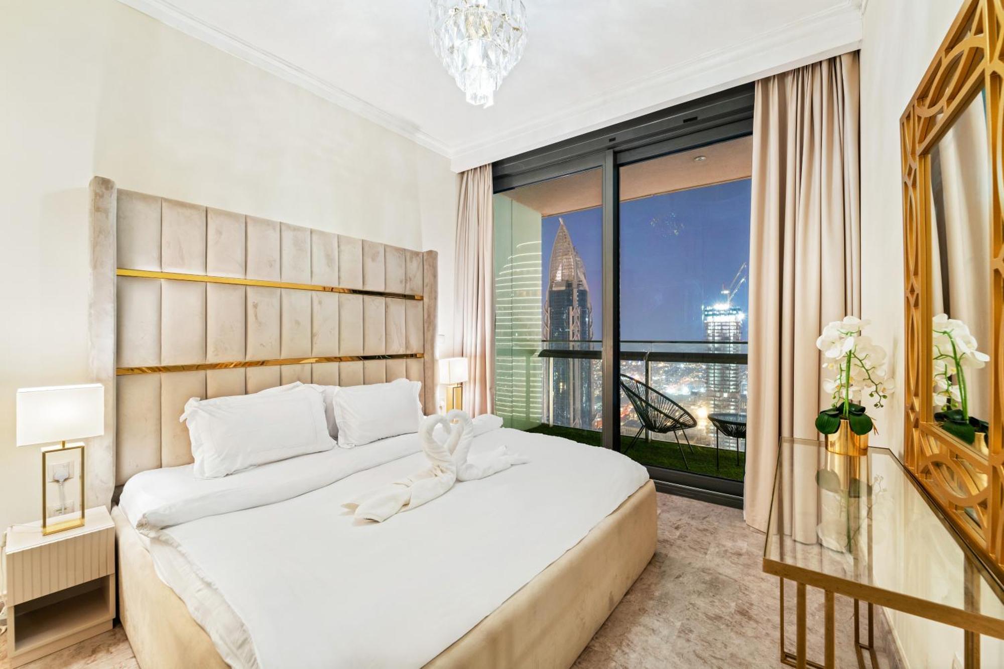 First Class 2Br With Full Dubai Skyline & Sea View Extérieur photo