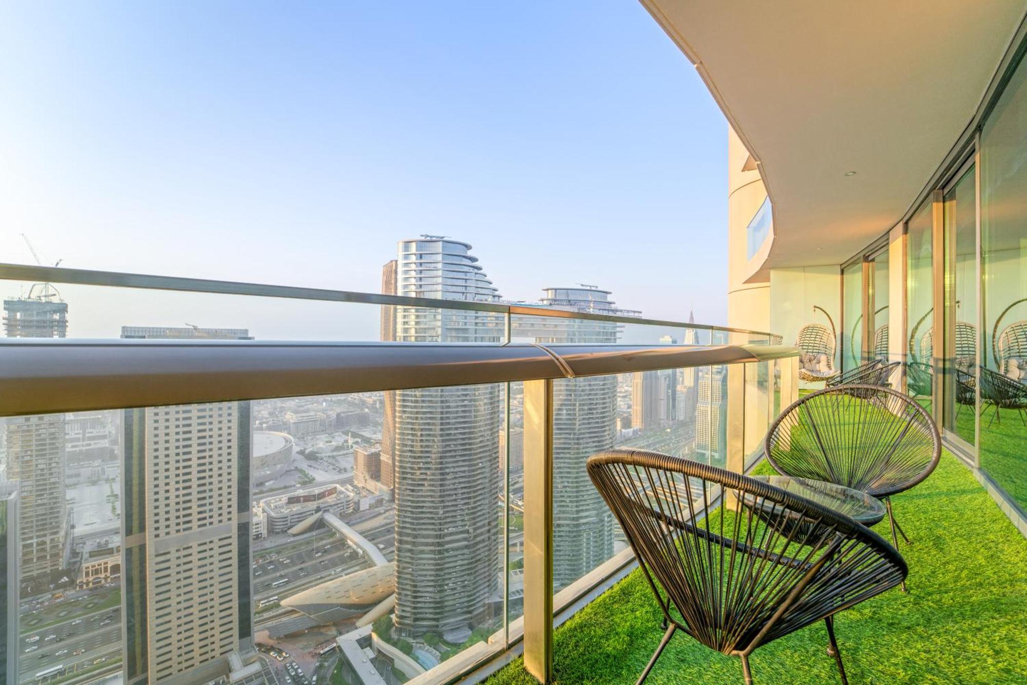First Class 2Br With Full Dubai Skyline & Sea View Extérieur photo