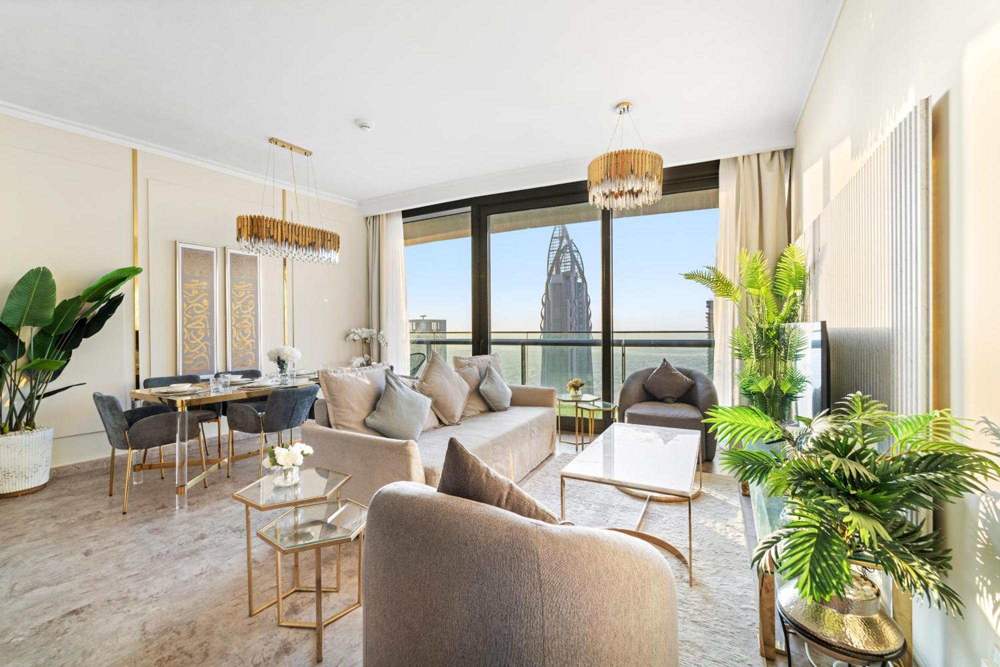 First Class 2Br With Full Dubai Skyline & Sea View Extérieur photo