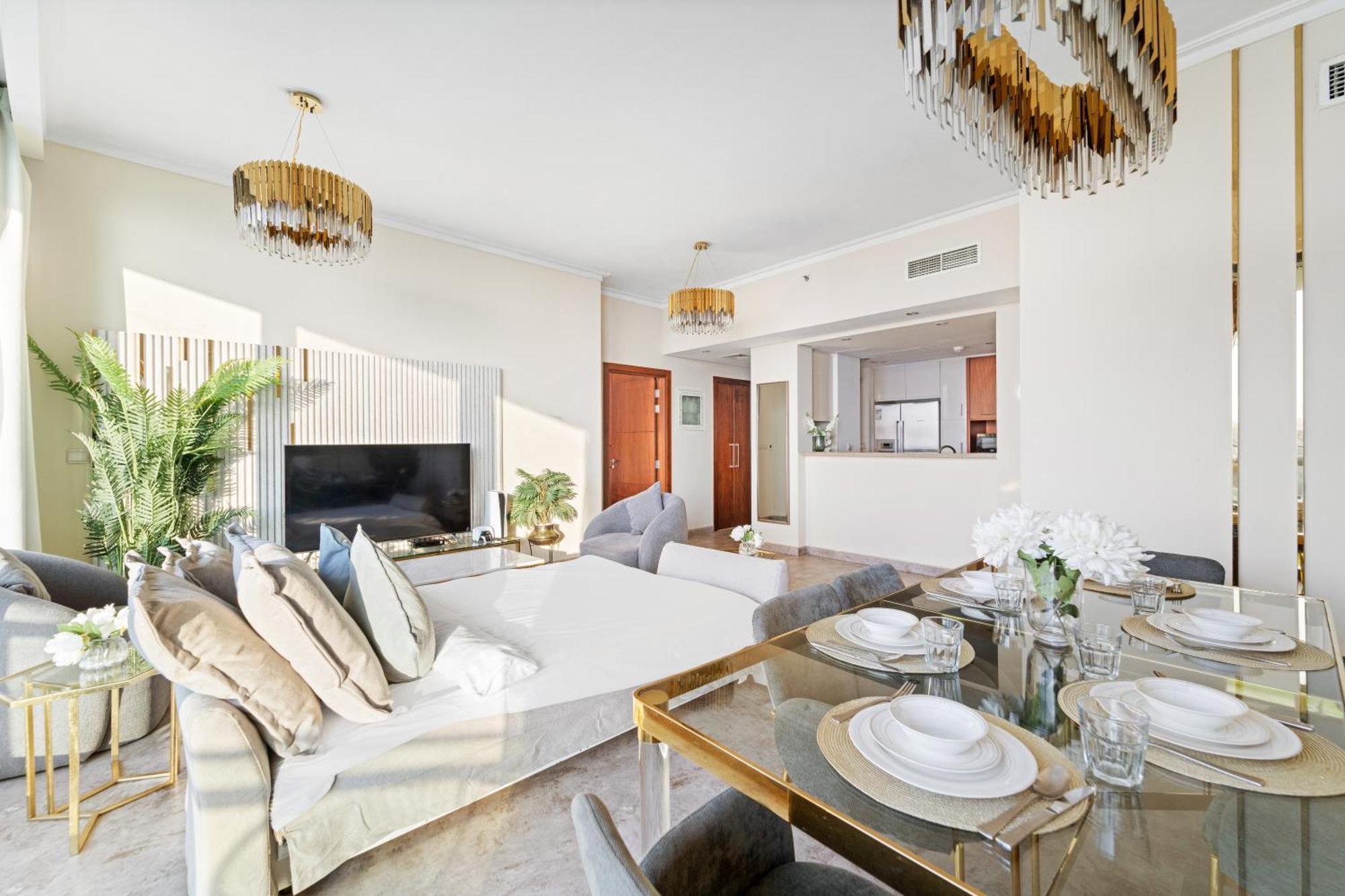 First Class 2Br With Full Dubai Skyline & Sea View Extérieur photo